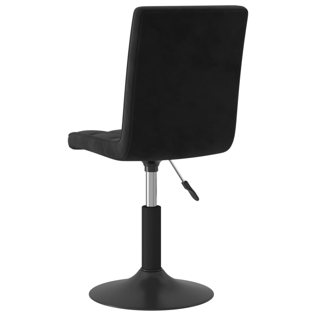 Chaises pivotantes à manger lot de 2 noir velours - XIOS