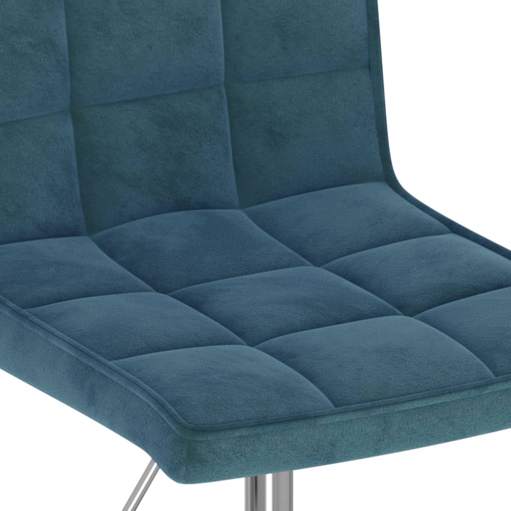 Chaises pivotantes à manger lot de 2 bleu velours - XIOS