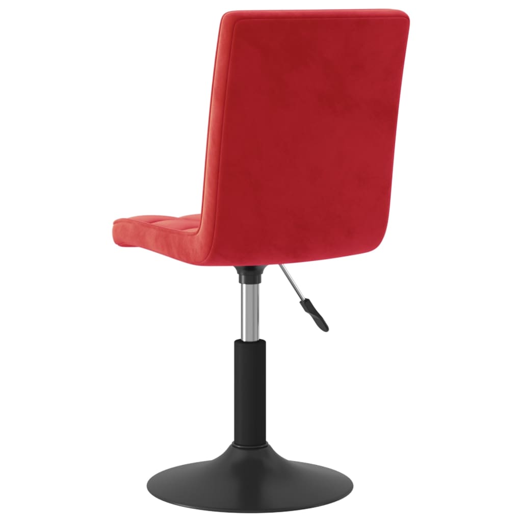 Chaises à manger pivotantes lot de 2 rouge bordeaux velours - XIOS
