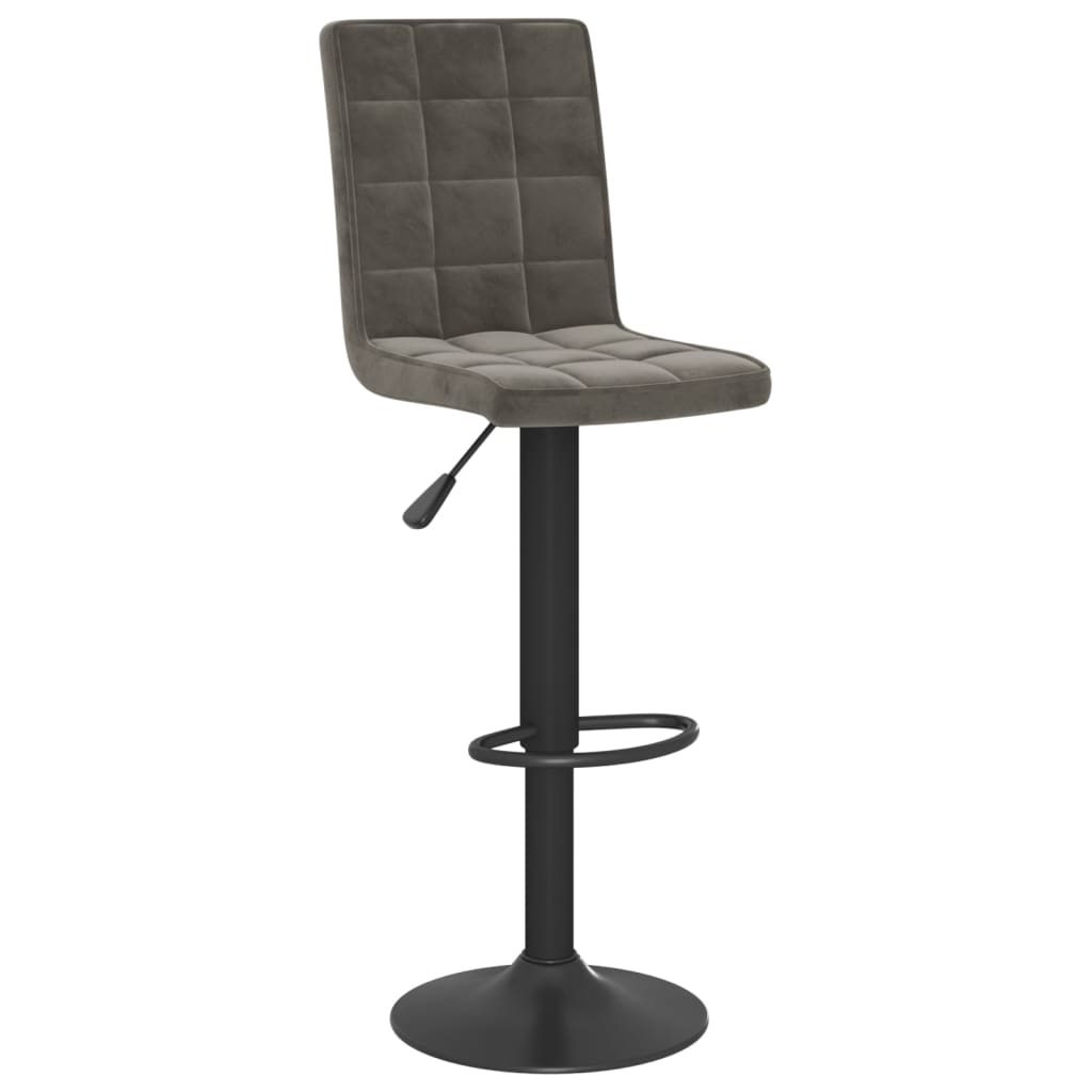 Tabouret de bar Gris foncé Velours - XIOS