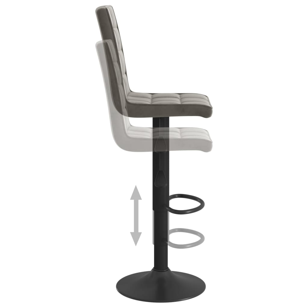 Tabouret de bar Gris foncé Velours - XIOS