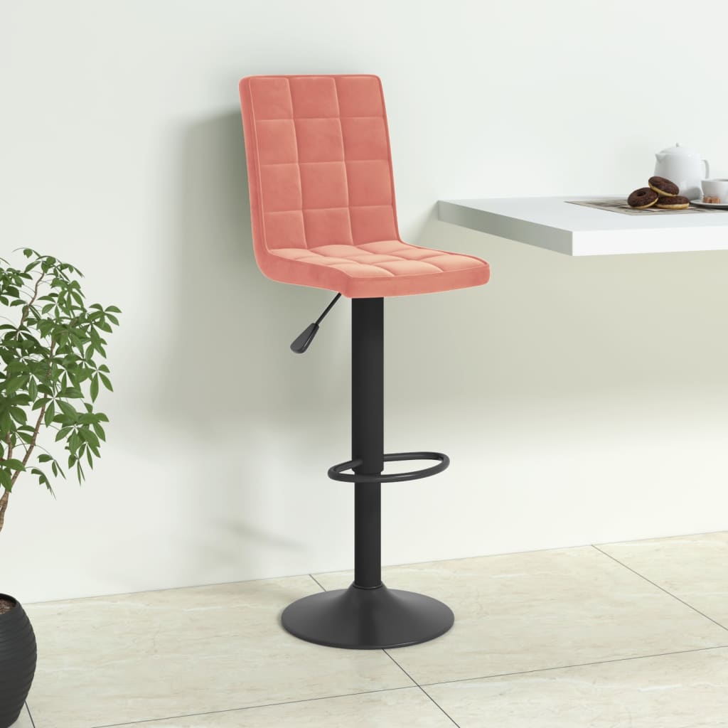 Tabouret de bar velours rose - XIOS