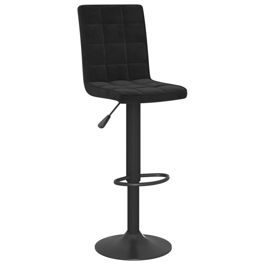 Tabourets de bar lot de 2 noir velours - XIOS