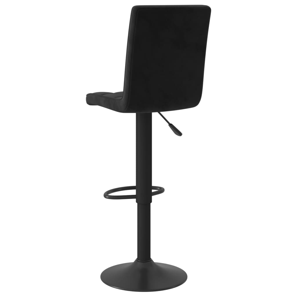 Tabourets de bar lot de 2 noir velours - XIOS