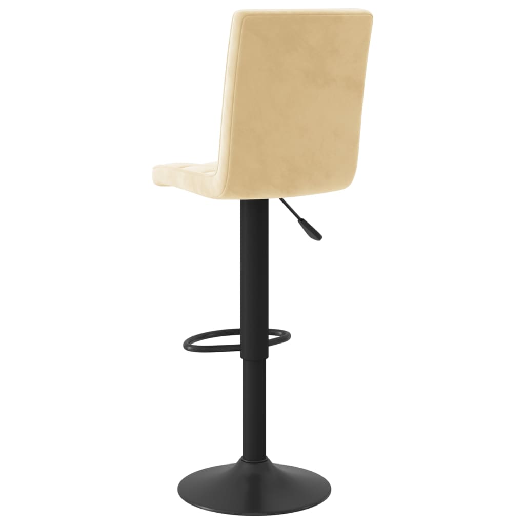 Tabourets de bar lot de 2 crème velours - XIOS
