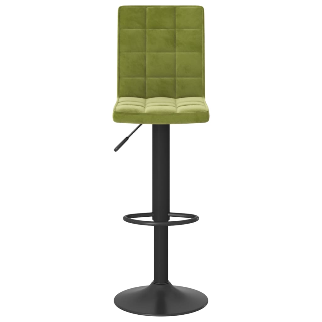 Tabourets de bar lot de 2 vert clair velours - XIOS