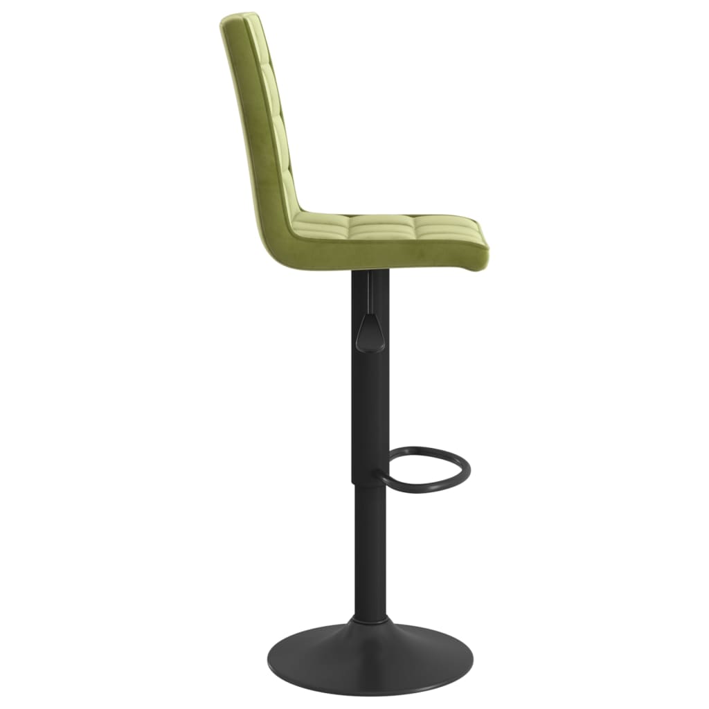 Tabourets de bar lot de 2 vert clair velours - XIOS