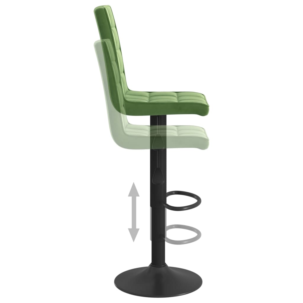 Tabourets de bar lot de 2 vert foncé velours - XIOS
