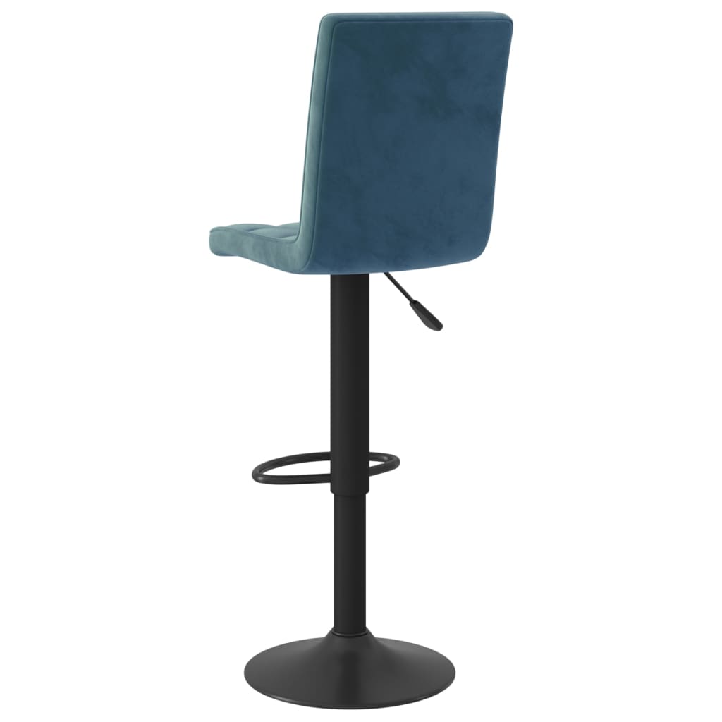 Tabourets de bar lot de 2 bleu velours - XIOS