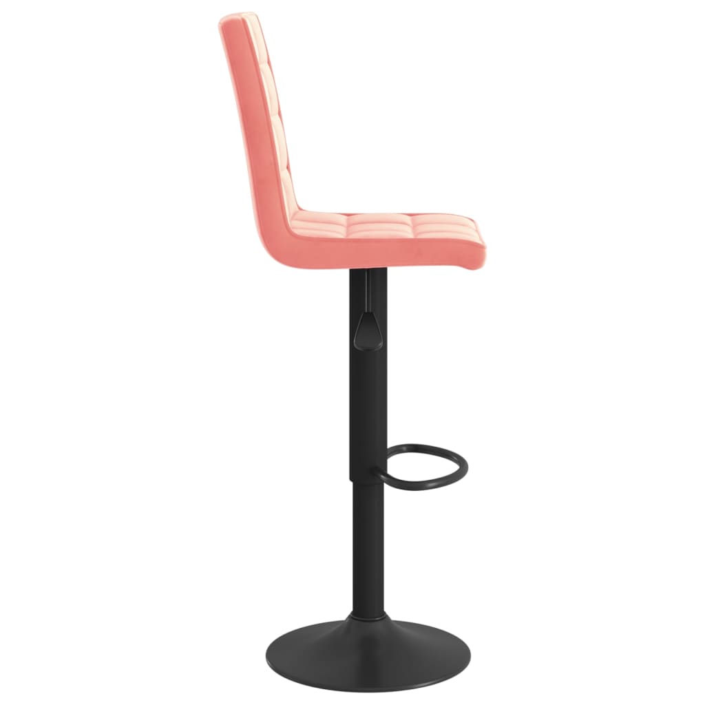 Tabourets de bar lot de 2 rose velours - XIOS