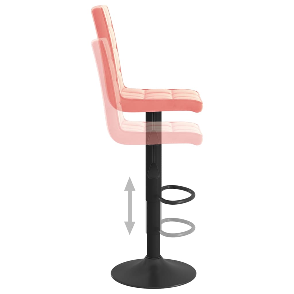 Tabourets de bar lot de 2 rose velours - XIOS