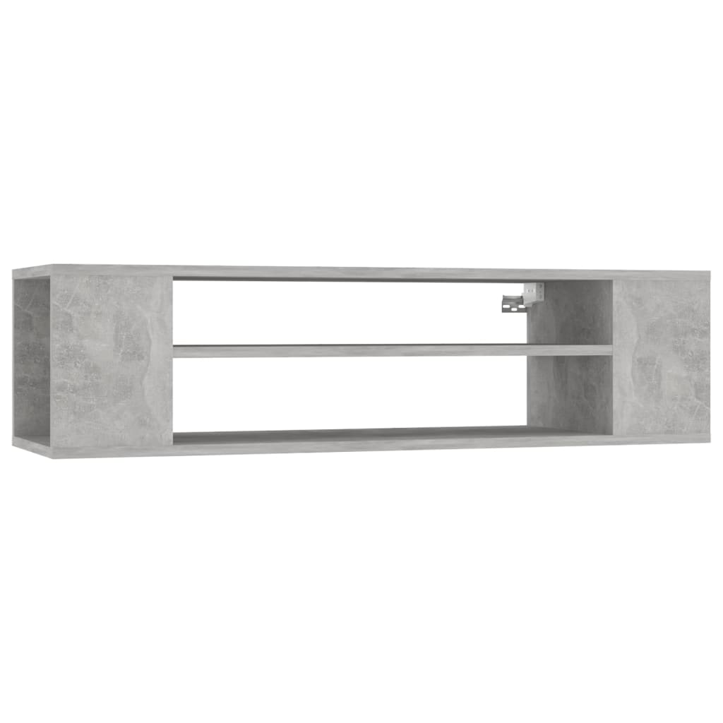 Meuble TV suspendu Gris béton 100x30x26,5 cm Bois d’ingénierie - XIOS