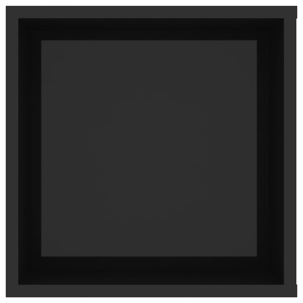 Meuble TV mural Noir brillant 102x35x35 cm Bois d’ingénierie - XIOS