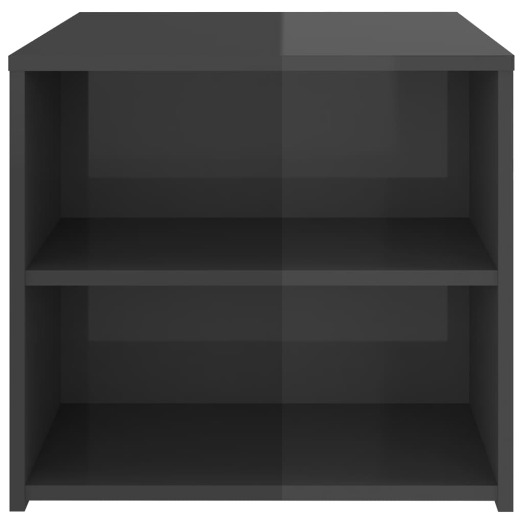 Table d'appoint gris brillant 50x50x45 cm bois d'ingénierie - XIOS