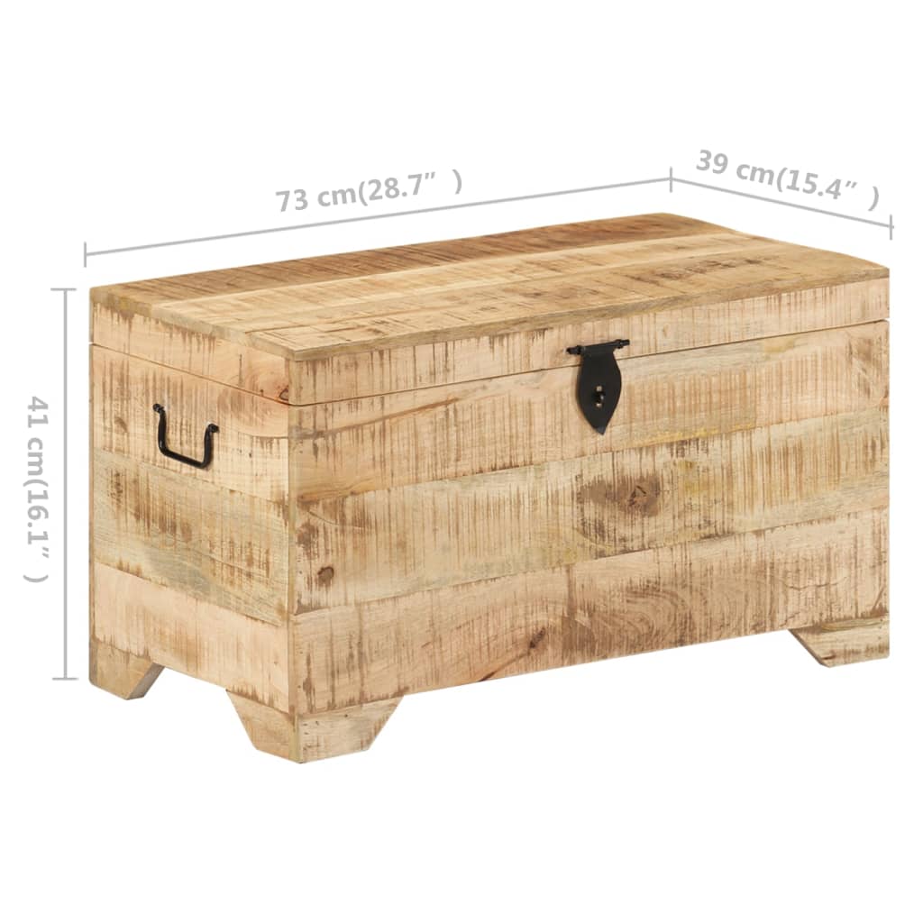 Coffre de rangement Bois massif de manguier brut - XIOS