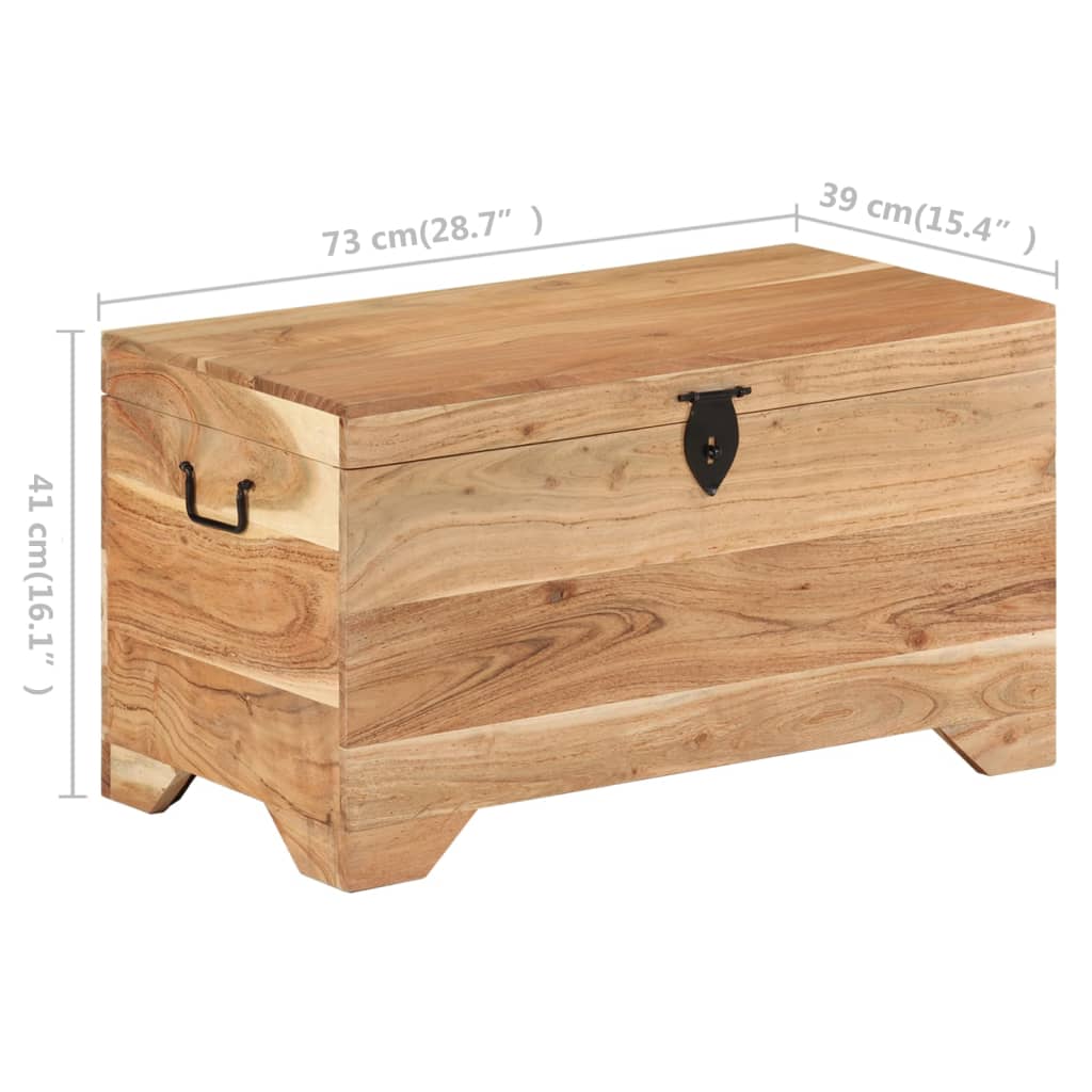 Coffre de rangement Bois d'acacia solide - XIOS