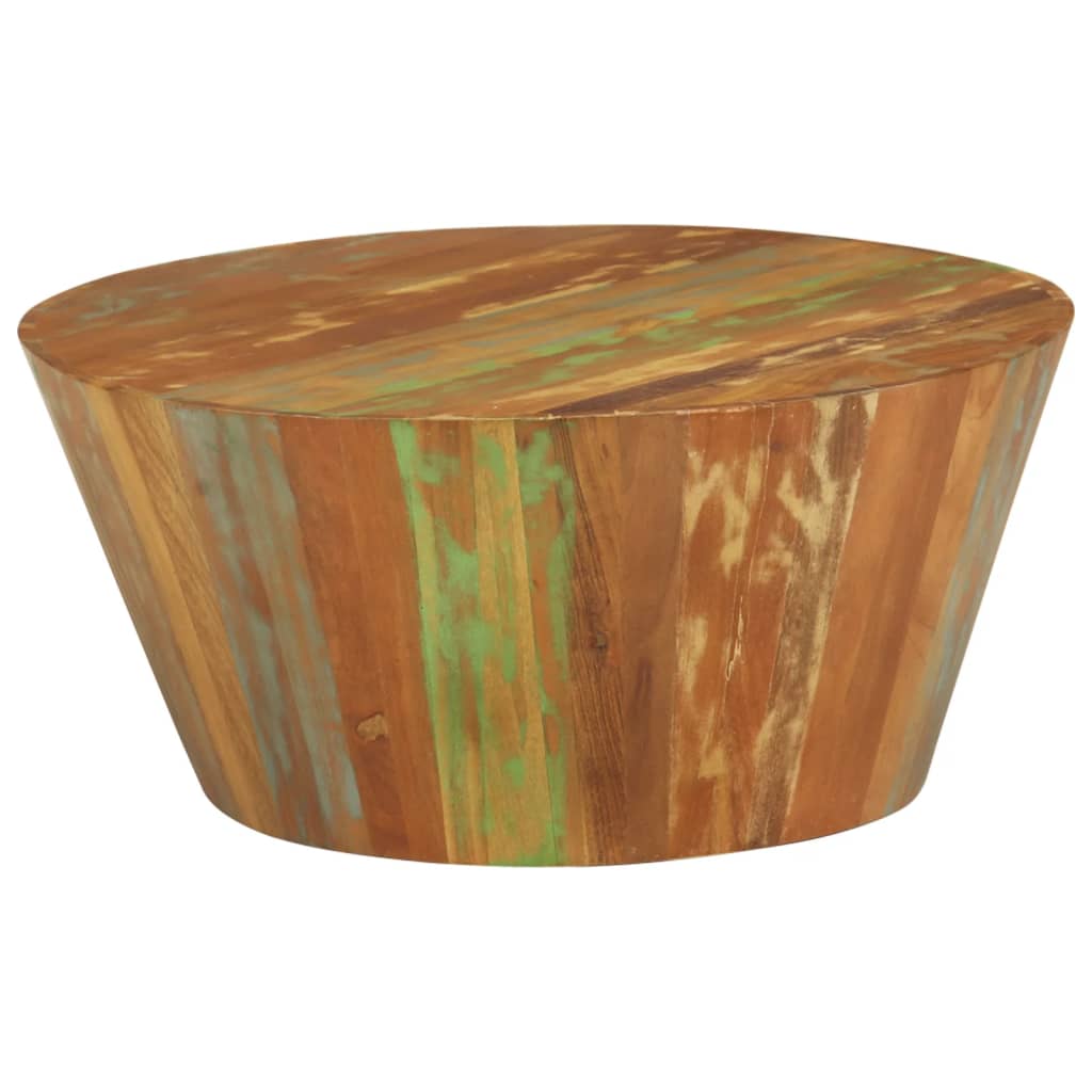 Table basse Ø65x31 cm Bois de récupération massif - XIOS