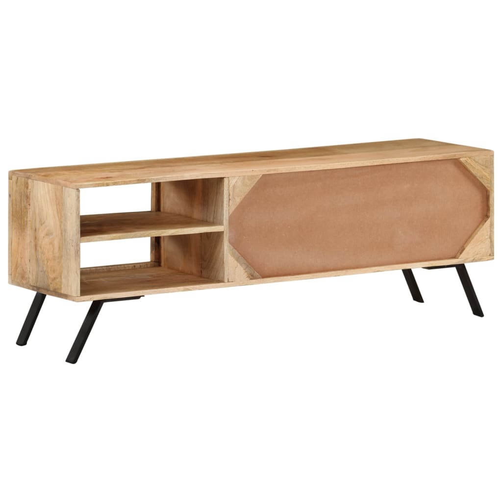 Meuble TV 110x30x40 cm Bois massif de manguier - XIOS
