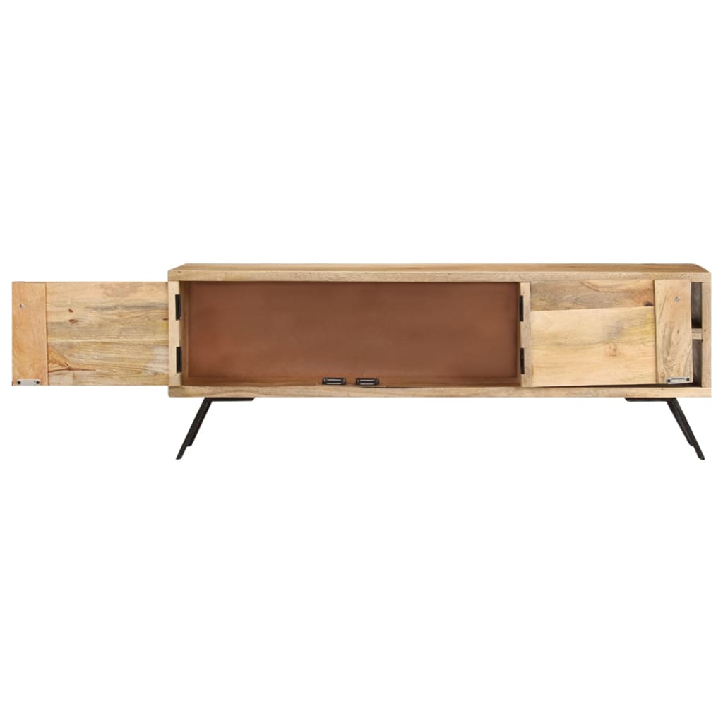 Meuble TV 110x30x40 cm Bois massif de manguier - XIOS