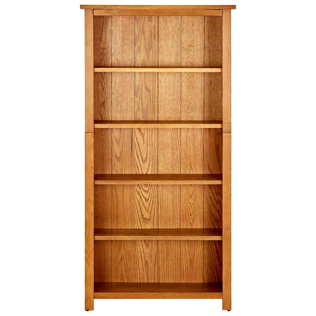 Bibliothèque à 5 étagères 70x22x140 cm Bois de chêne massif