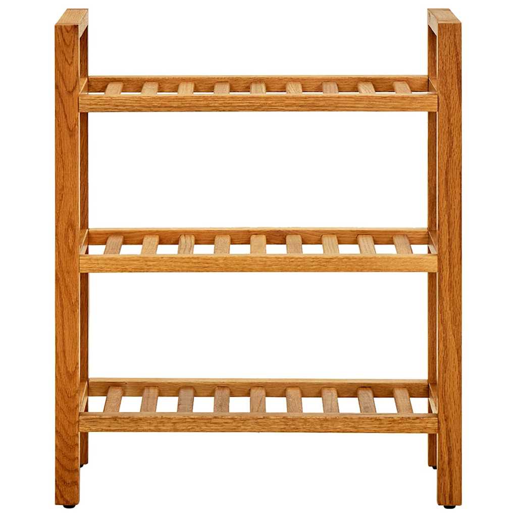 Étagère à chaussures à 3 niveaux 50x27x60 cm Chêne massif - XIOS