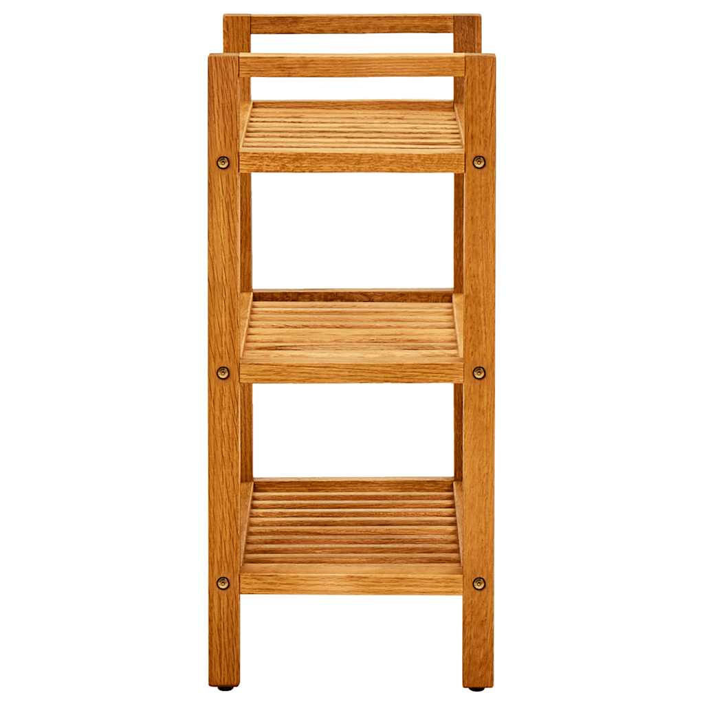 Étagère à chaussures à 3 niveaux 50x27x60 cm Chêne massif - XIOS