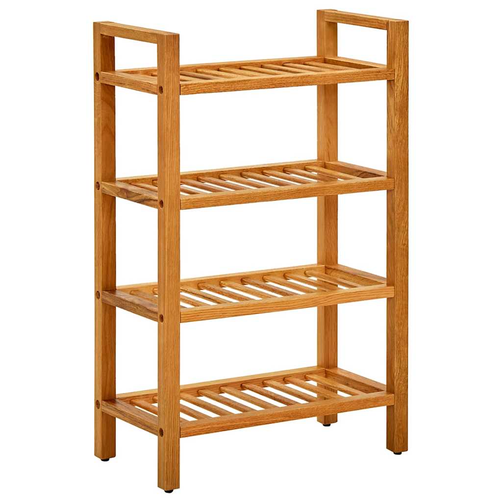 Étagère à chaussures à 4 niveaux 50x27x80 cm Chêne massif - XIOS