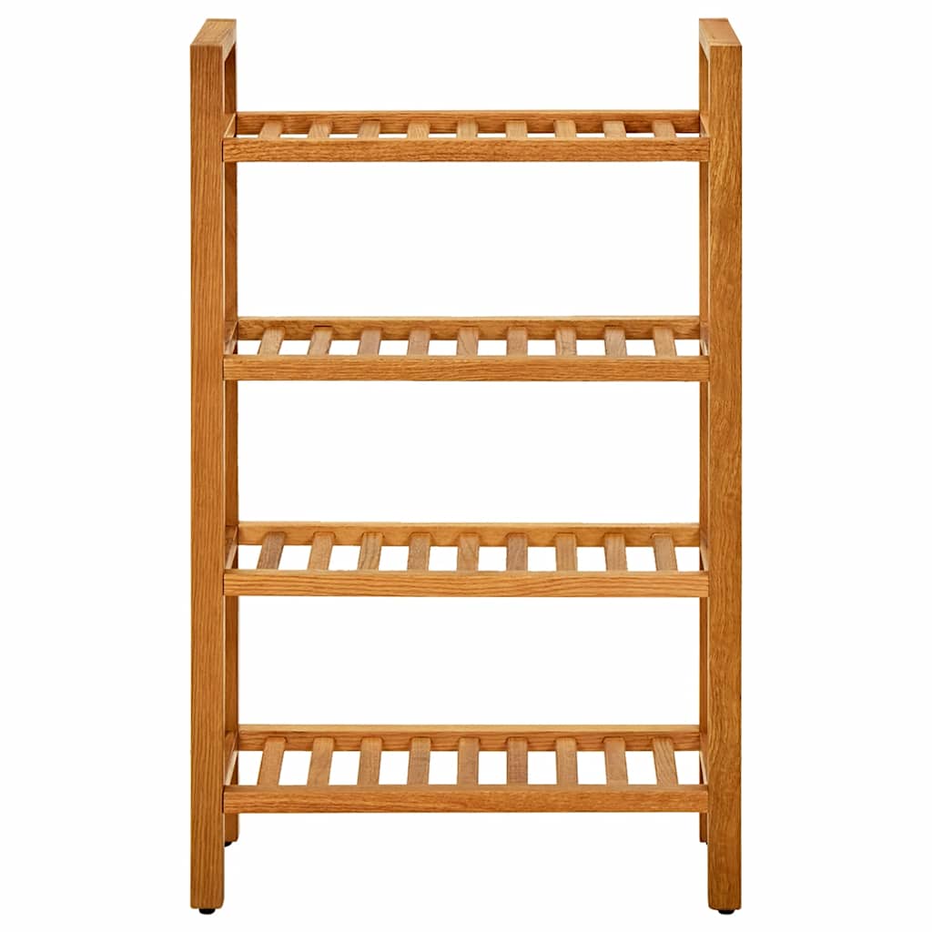 Étagère à chaussures à 4 niveaux 50x27x80 cm Chêne massif - XIOS