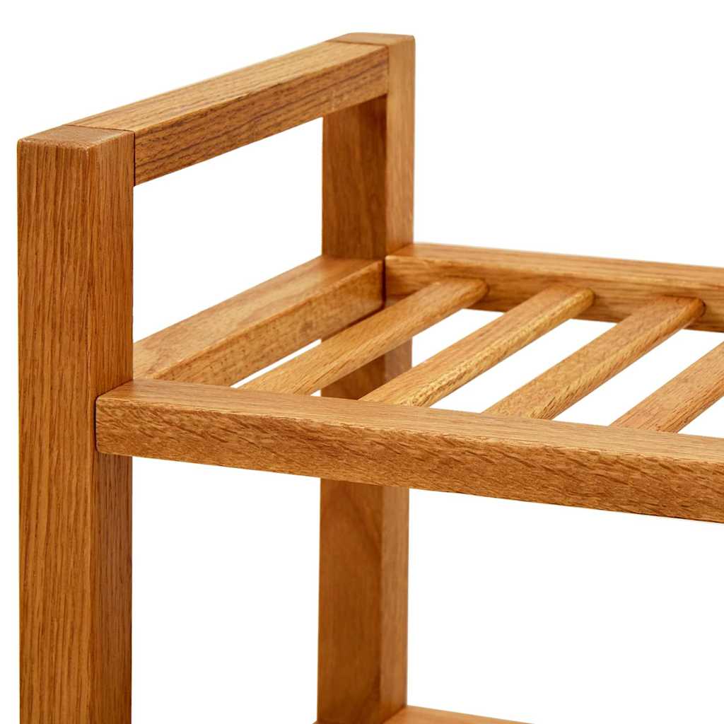 Étagère à chaussures à 4 niveaux 50x27x80 cm Chêne massif - XIOS