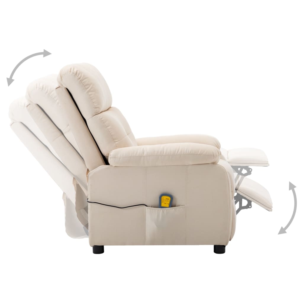 Fauteuil électrique de massage crème tissu