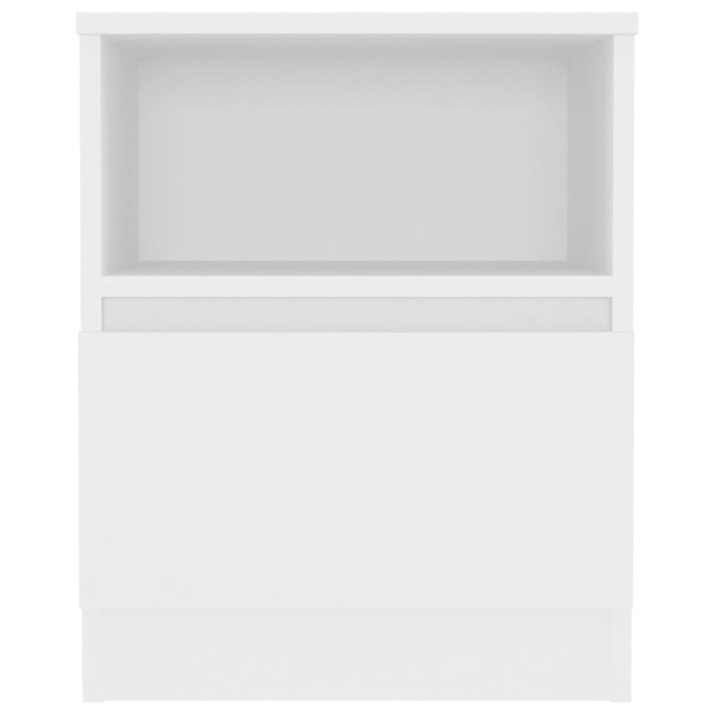 Tables de chevet 2 pcs blanc 40x40x50 cm bois d'ingénierie - XIOS
