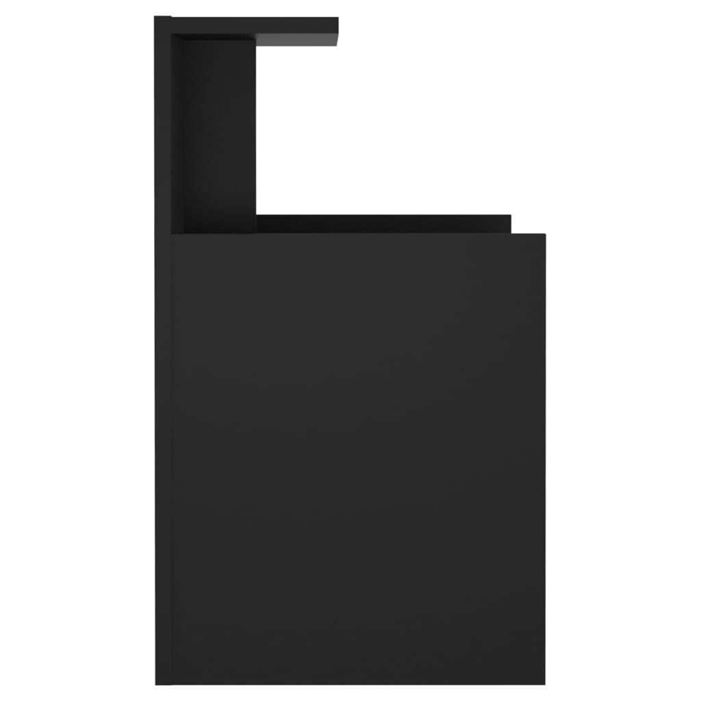 Tables de chevet 2 pcs noir 40x35x60 cm bois d'ingénierie - XIOS