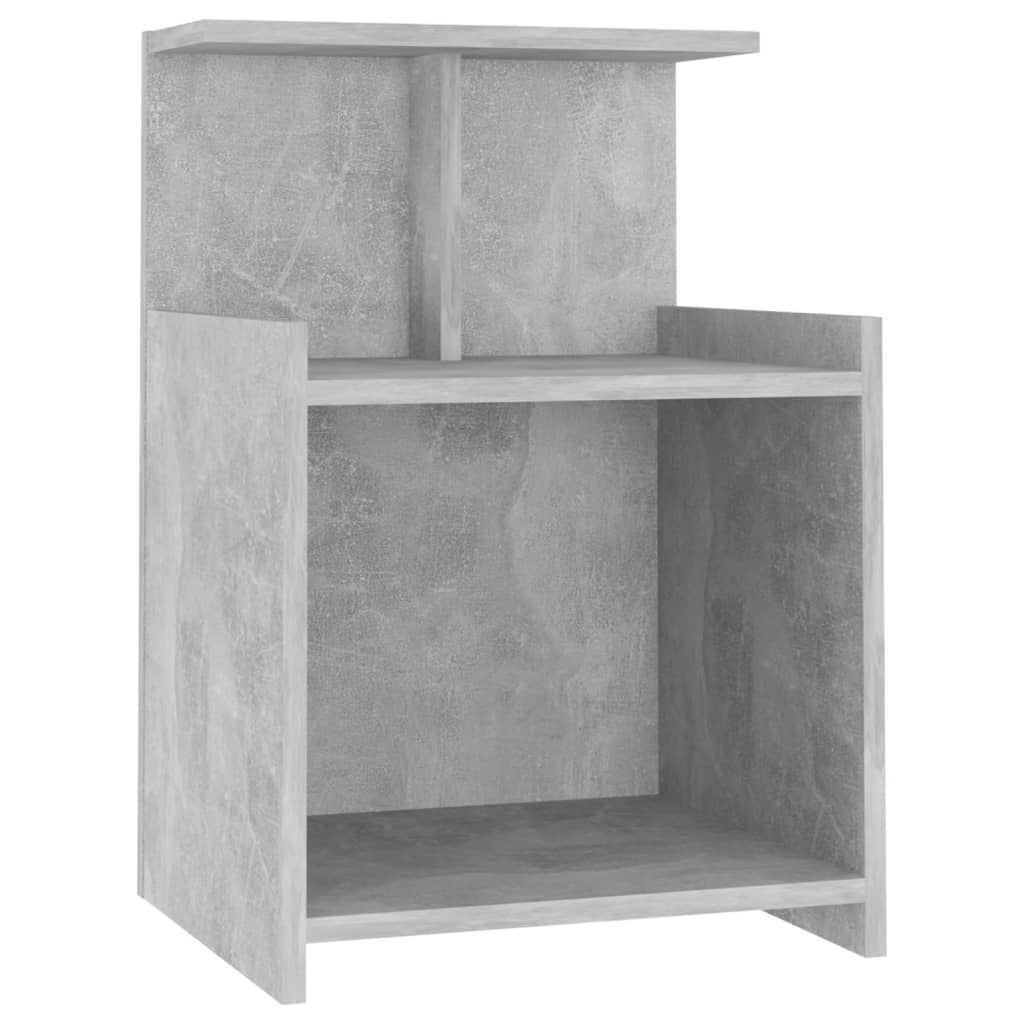 Table de chevet gris béton 40x35x60 cm bois d'ingénierie - XIOS