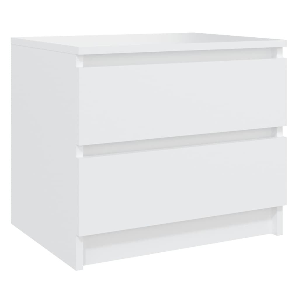 Table de chevet blanc 50x39x43,5 cm bois d'ingénierie - XIOS