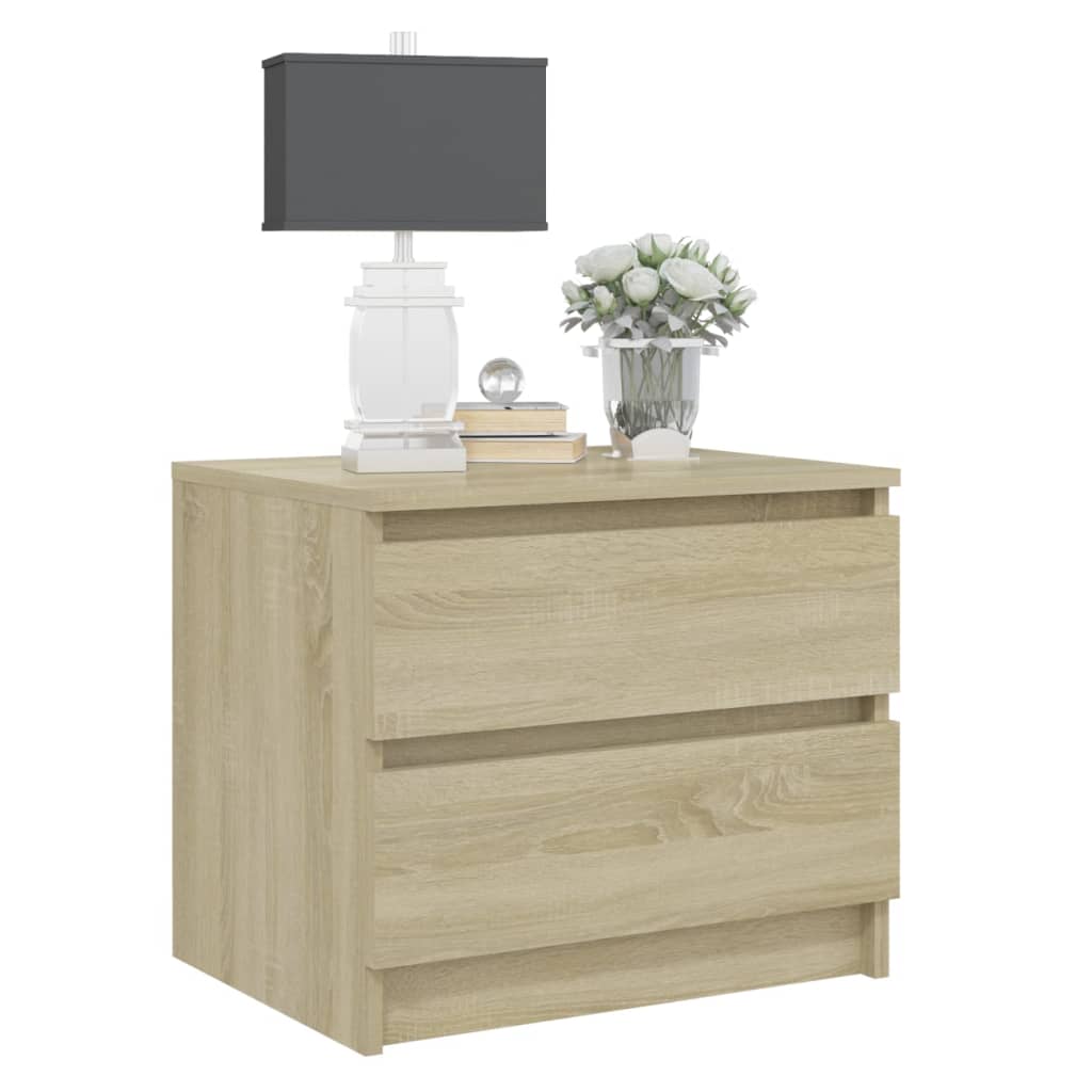 Tables de chevet 2pcs chêne sonoma 50x39x43,5cm bois ingénierie - XIOS