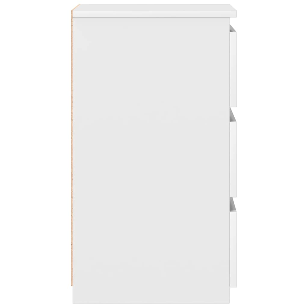 Tables de chevet 2 pcs blanc 40x35x62,5 cm bois d'ingénierie - XIOS