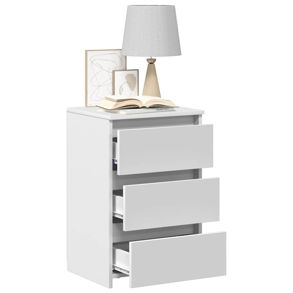 Tables de chevet 2 pcs blanc 40x35x62,5 cm bois d'ingénierie - XIOS