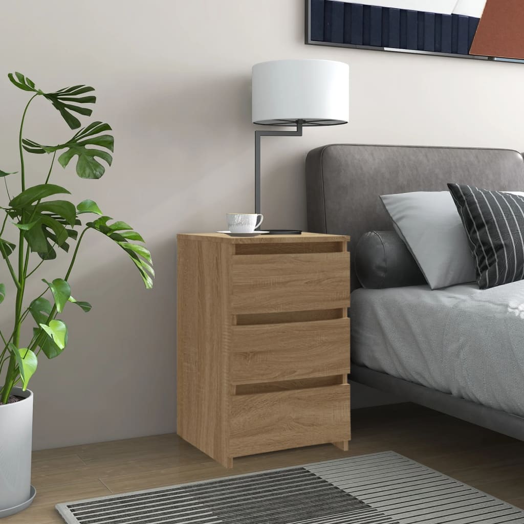 Table de chevet Chêne sonoma 40x35x62,5 cm bois d'ingénierie - XIOS
