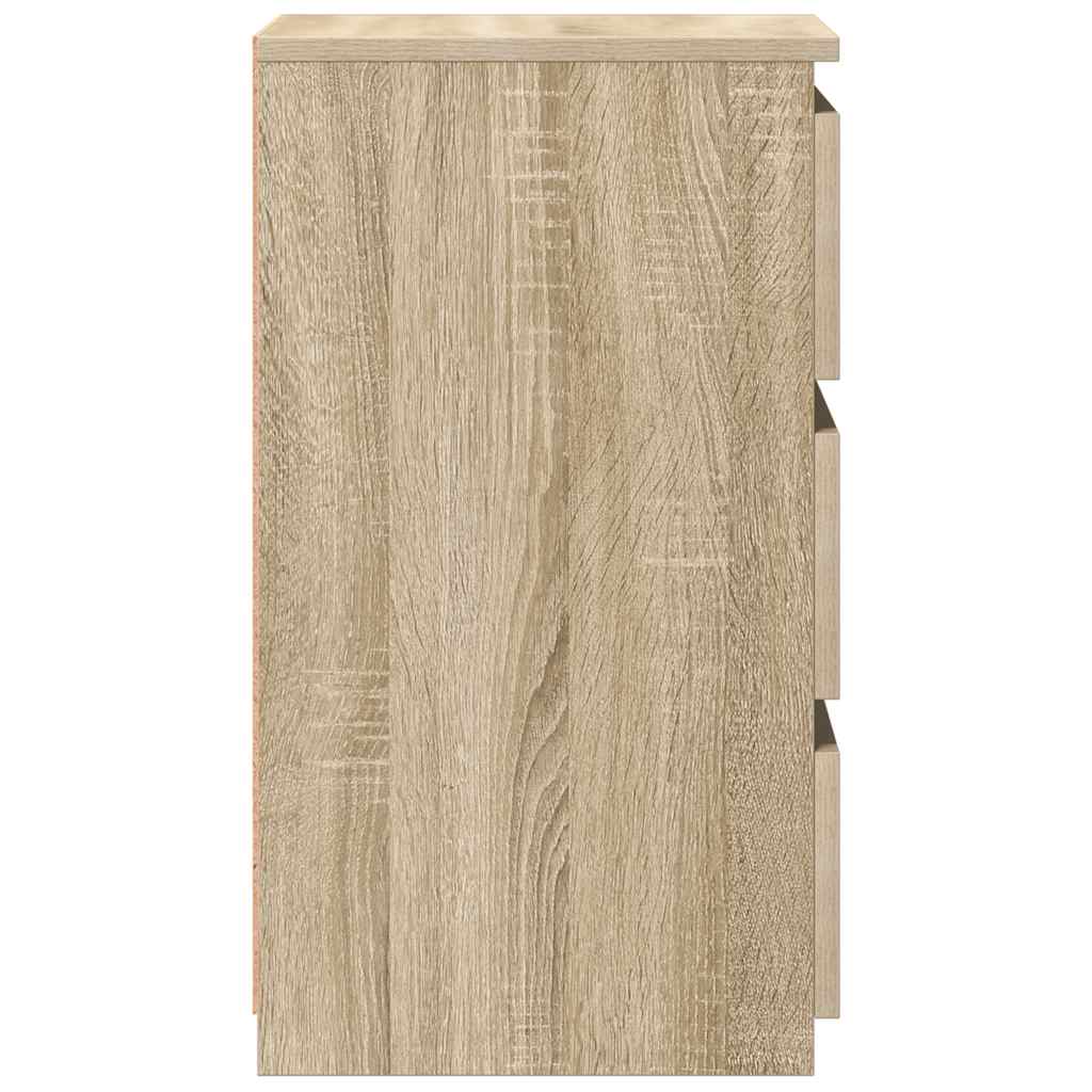 Tables de chevet 2pcs chêne sonoma 40x35x62,5cm bois ingénierie - XIOS