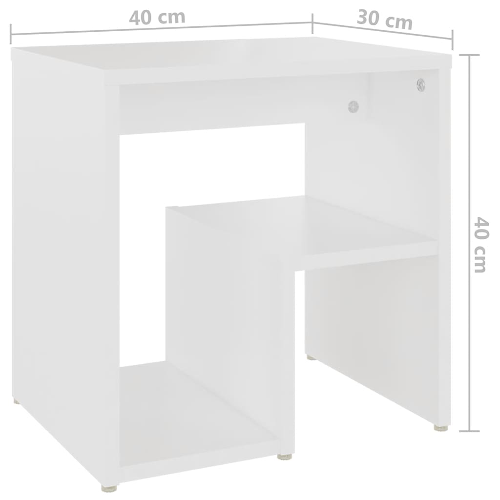 Tables de chevet 2 pcs blanc 40x30x40 cm bois d'ingénierie - XIOS