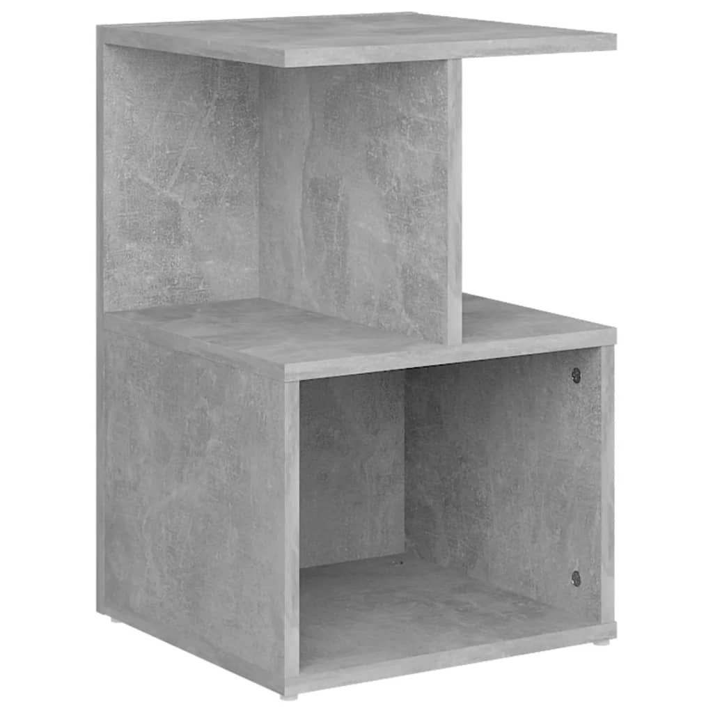 Table de chevet gris béton 35x35x55 cm bois d'ingénierie - XIOS