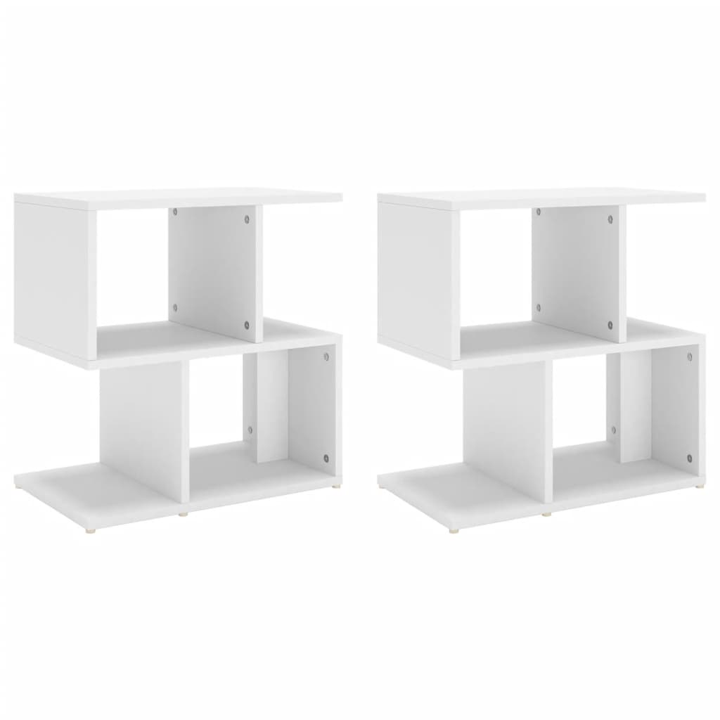Tables de chevet 2 pcs blanc 50x30x51,5 cm bois d'ingénierie - XIOS