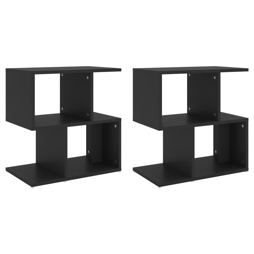 Tables de chevet 2 pcs noir 50x30x51,5 cm bois d'ingénierie - XIOS