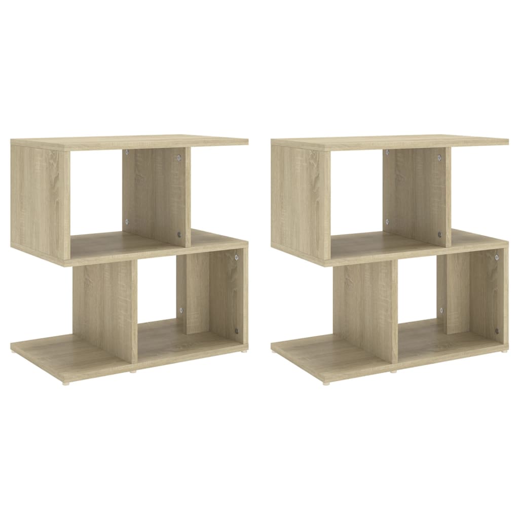 Tables de chevet 2pcs chêne sonoma 50x30x51,5cm bois ingénierie - XIOS