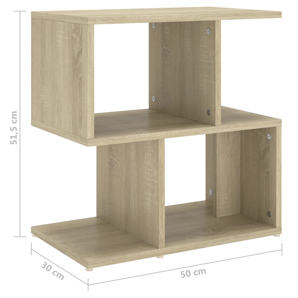 Tables de chevet 2pcs chêne sonoma 50x30x51,5cm bois ingénierie - XIOS
