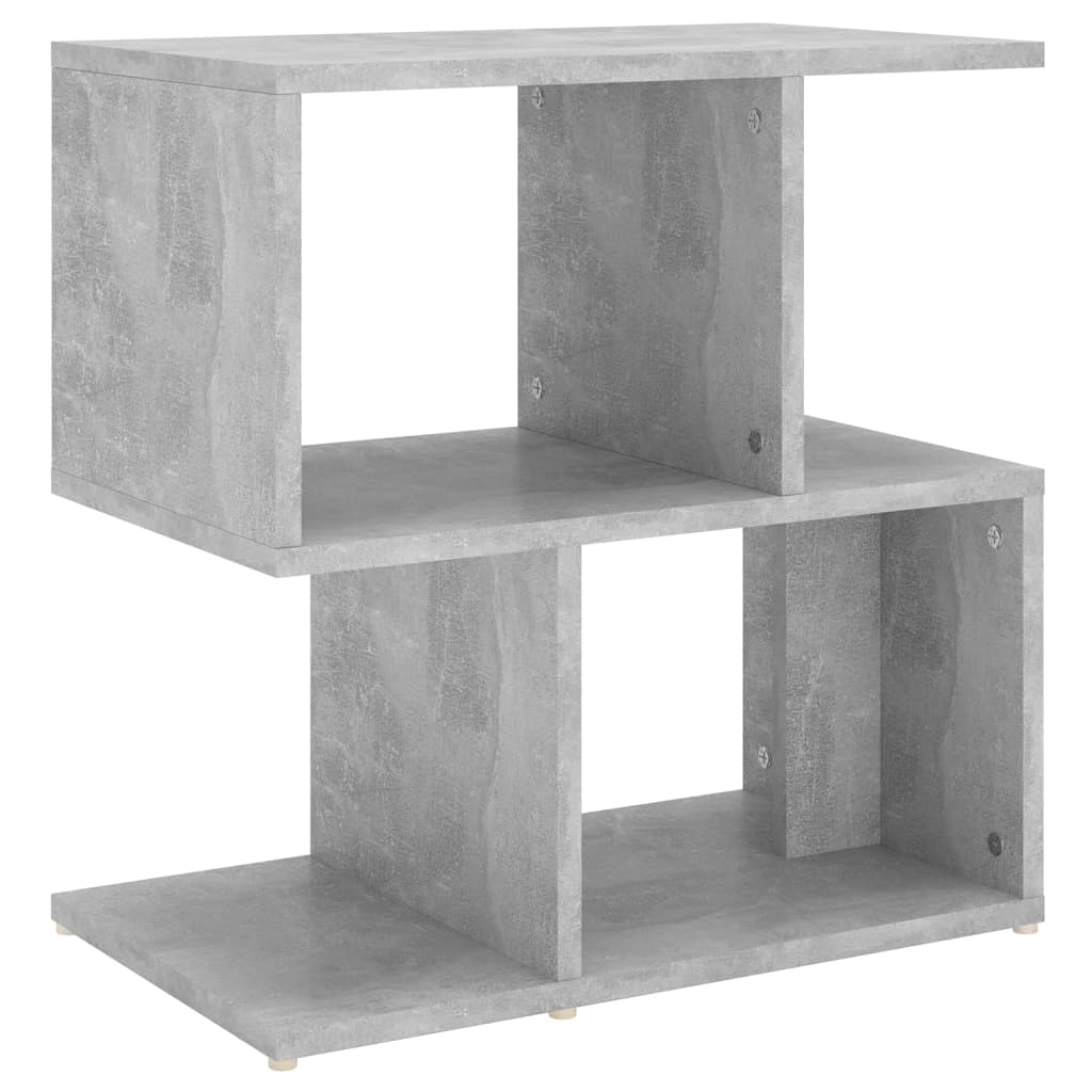 Table de chevet gris béton 50x30x51,5 cm bois d'ingénierie - XIOS