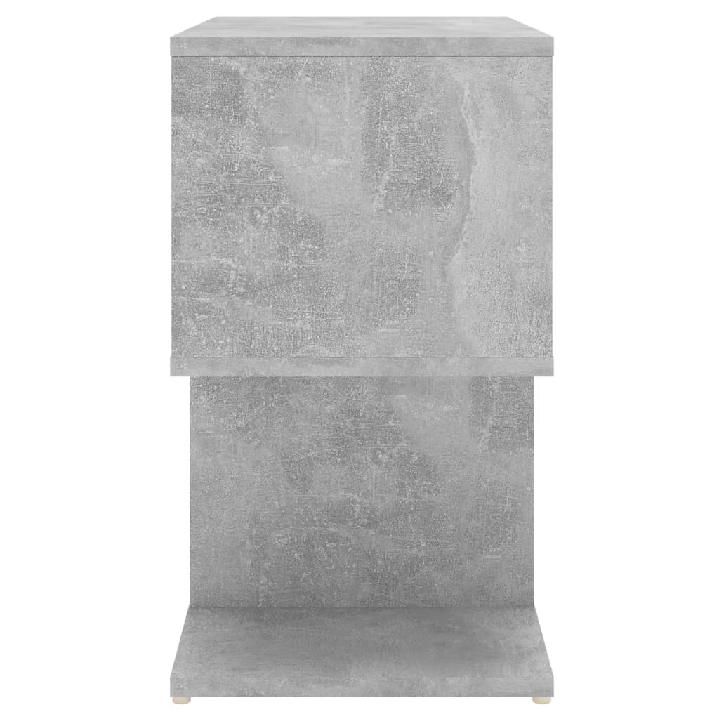 Table de chevet gris béton 50x30x51,5 cm bois d'ingénierie - XIOS