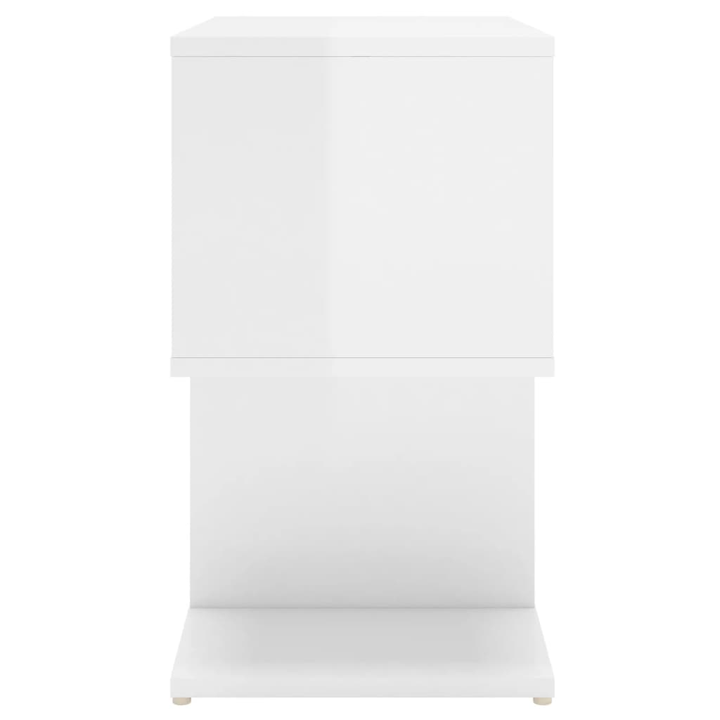 Tables de chevet 2 pcs blanc brillant bois d'ingénierie - XIOS