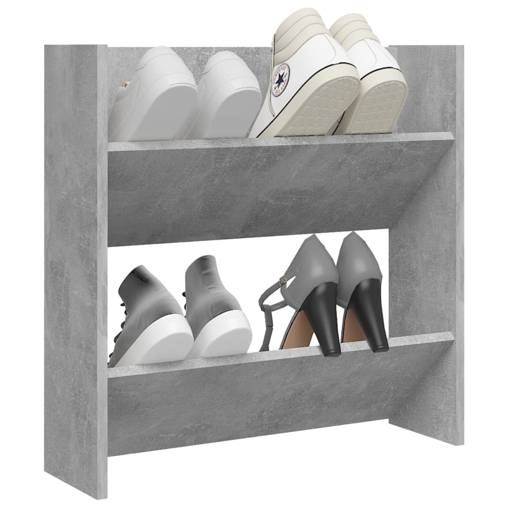 Armoire à chaussures murale Gris béton 60x18x60 cm Aggloméré - XIOS