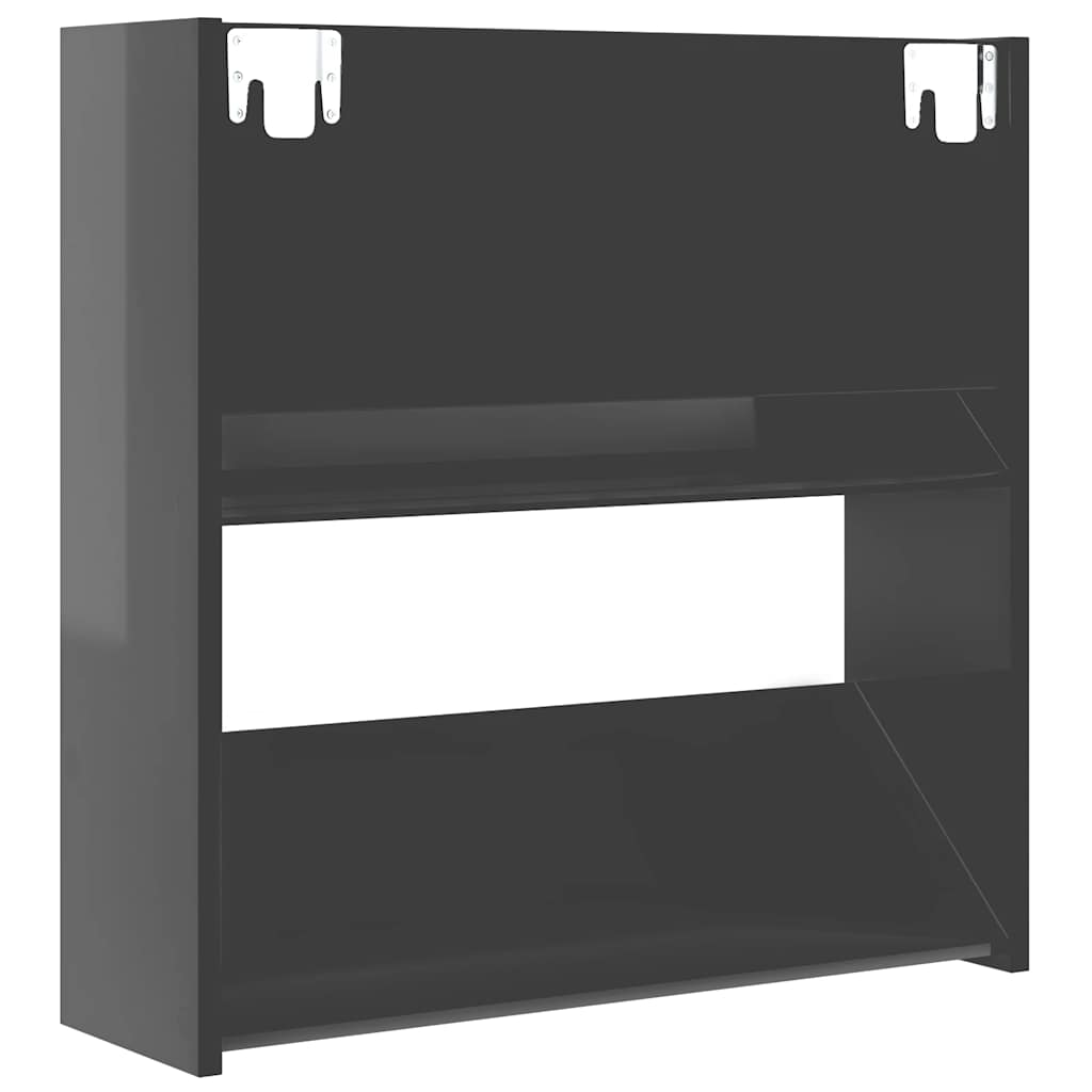 Armoires à chaussures murales 4 pcs gris brillant 60x18x60 cm - XIOS